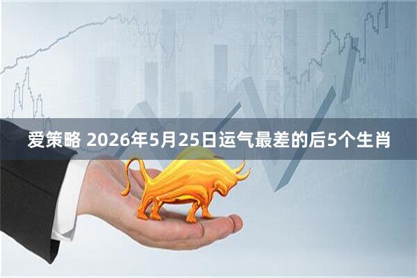 爱策略 2026年5月25日运气最差的后5个生肖